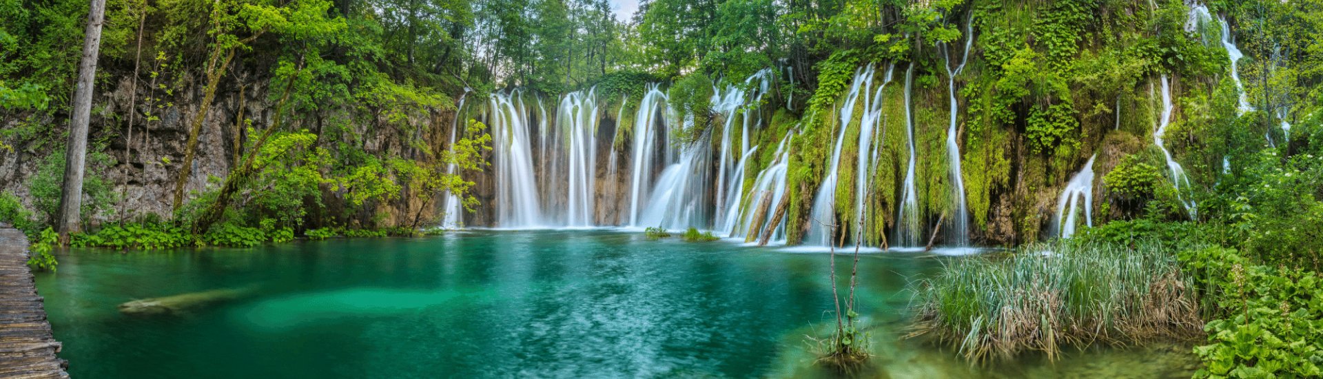 stunning croatian waterfalls and national park view